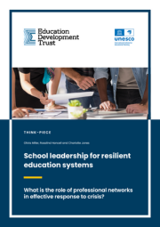 School Leadership For Resilient Education Systems Cover 180X255