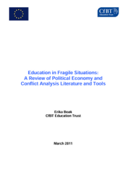 Education In Fragile Situations A Review Of Political Economy And Conflict Analysis Literature And Tools Cover 180X255