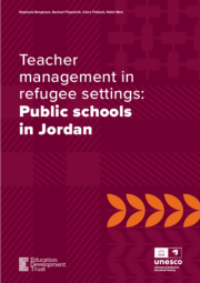 Teacher Management In Refugee Settings Jordan Cover 180X255
