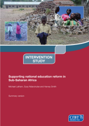 Supporting National Education Reform In Sub Saharan Africa (Summary Report) Cover 180X255