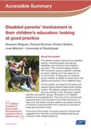 Disabled Parents’ Involvement In Their Children’S Education (Summary Report) Cover 180X255