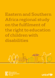 Eastern And Southern Africa Regional Study On The Fulfilment Of The Right To Education Of Children With Disabilities Cover 180X255