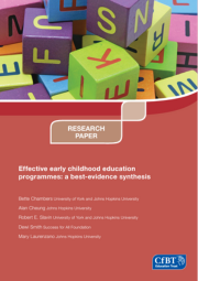 Effective Early Childhood Education Programmes Case Studies (Synthesis) Cover 180X255