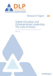 Higher Education And Developmental Leadership The Case Of Ghana Cover 180X255