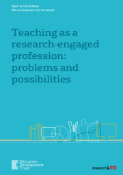 Teaching As A Research Engaged Profession Cover 180X255