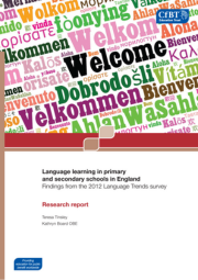 Language Learning In Primary And Secondary Schools In England Cover 180X255