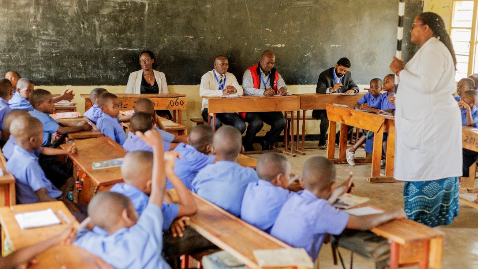 Children in classroom in Rwanda