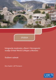 Student Integration In Bosnia And Herzegovina A Study Of The United World College In Mostar (Bosnian) Cover 180X255