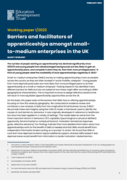 Barriers And Facilitators Of Apprenticeships Amongst Small To Medium Enterprises In The UK Cover 180X255