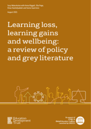 Learning Loss, Learning Gains, And Wellbeing Cover 180X255