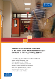 A Review Of The Literature On The Role Of The Board Chair Cover 180X255