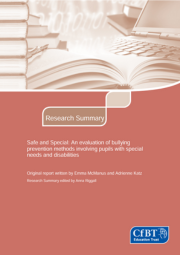 Safe And Special An Evaluation Of Bullying Prevention Methods Involving Pupils With Special Needs And Disabilities Cover 180X255